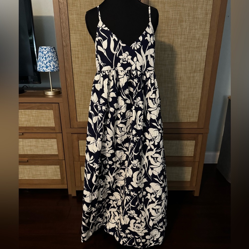 a new day Navy and White Floral Maxi Dress